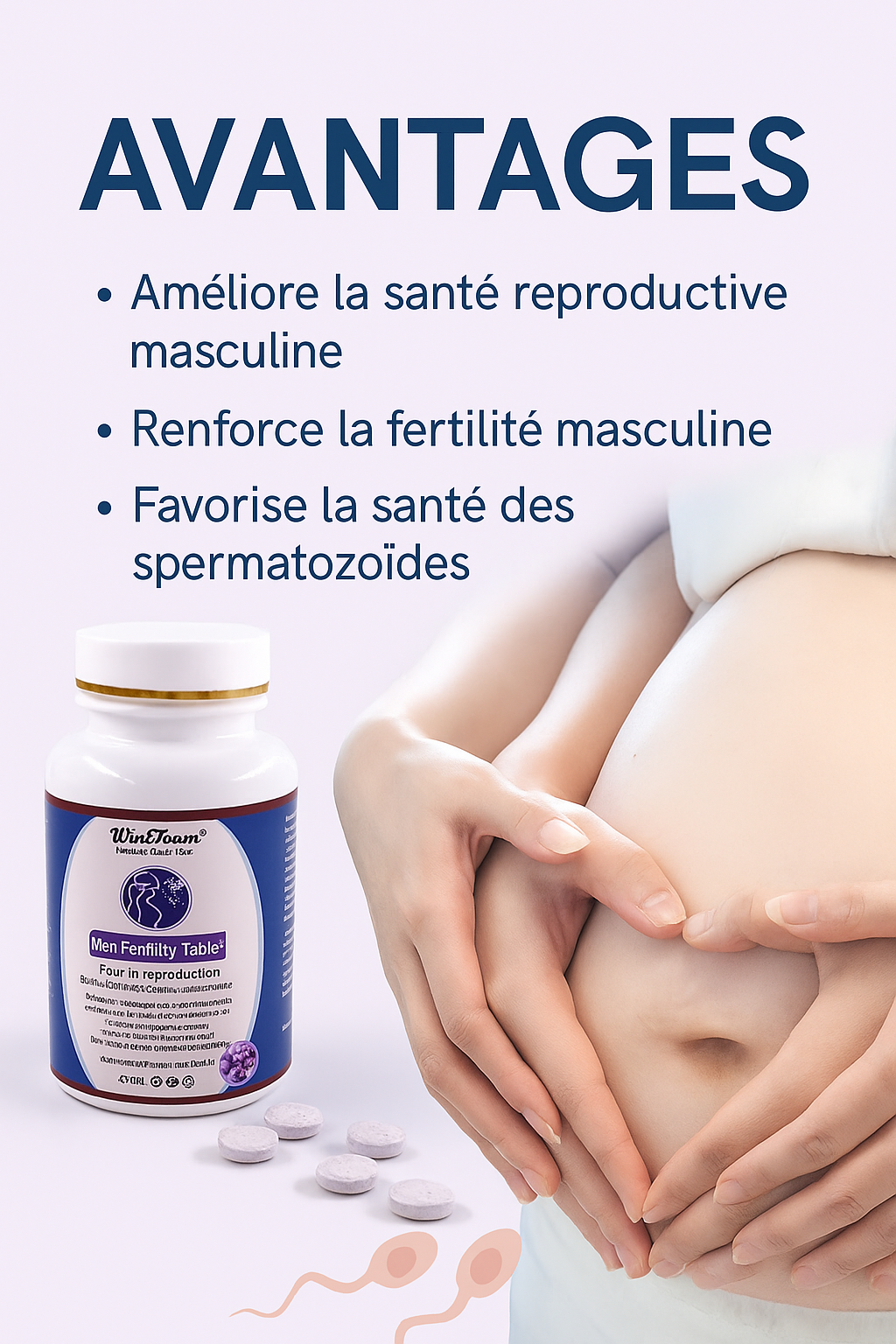 Men Fertility-Comprimés de Fertilitè pour Homme.Contenant 60 Comprimés.