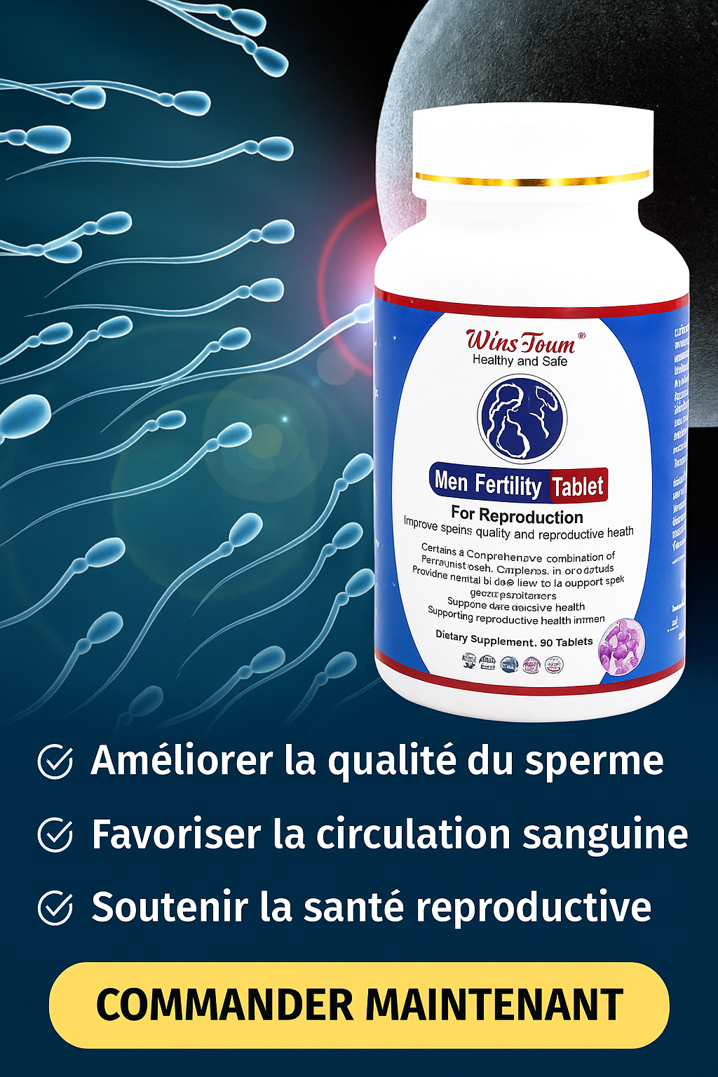 Men Fertility-Comprimés de Fertilitè pour Homme.Contenant 60 Comprimés.