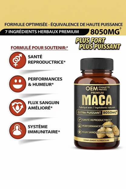 🌿 MACA EXTRA STRENGTH 7 EN 1 Puissance • Énergie • Vitalité Masculine