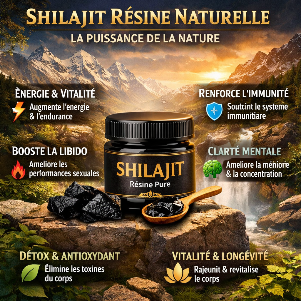 🌿 SHILAJIT PUR –ÉNERGIE, PUISSANCE & PERFORMANCE