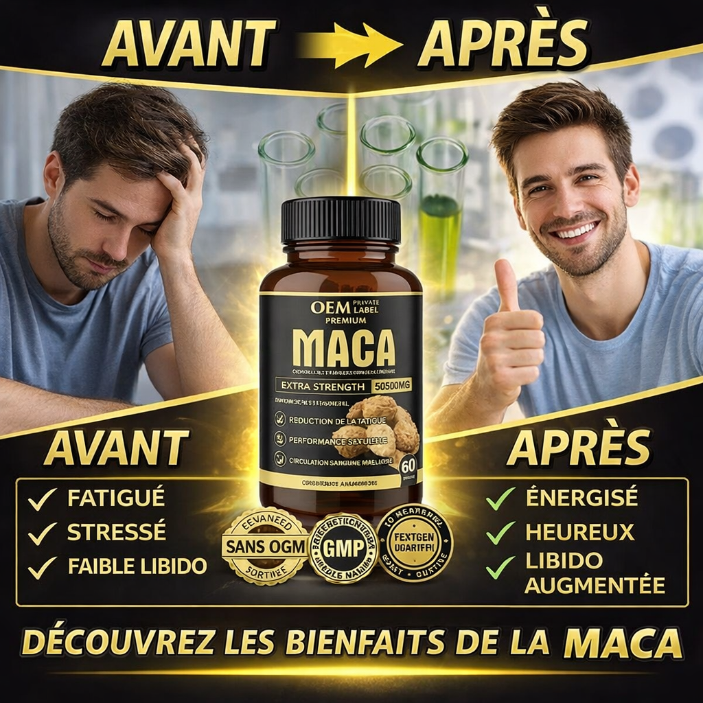 🌿 MACA EXTRA STRENGTH 7 EN 1 Puissance • Énergie • Vitalité Masculine