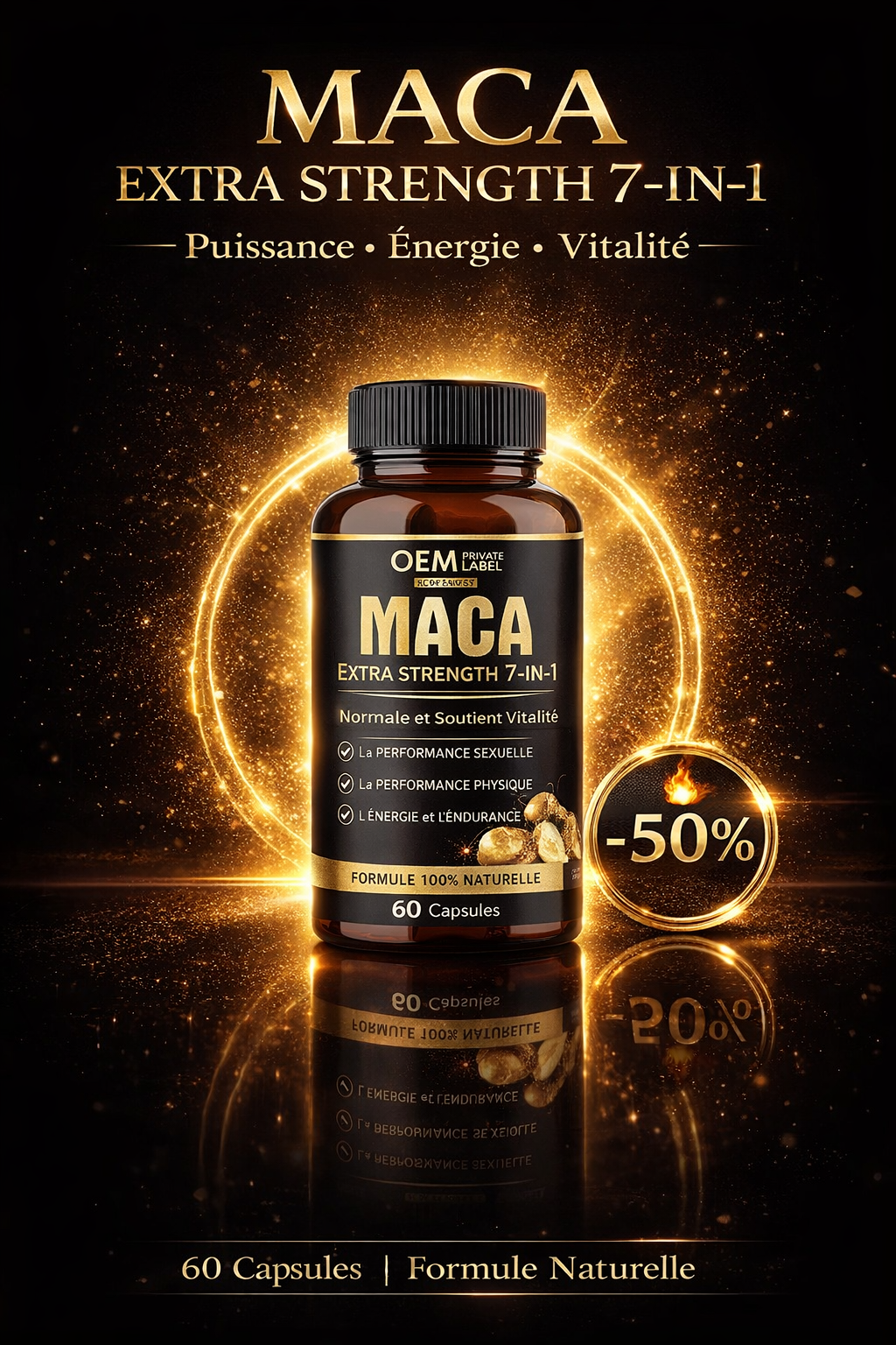 🌿 MACA EXTRA STRENGTH 7 EN 1 Puissance • Énergie • Vitalité Masculine