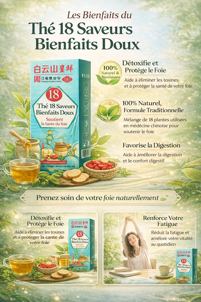 Thé Traditionnel Chinois pour le Foie – 18 Plantes Naturelles