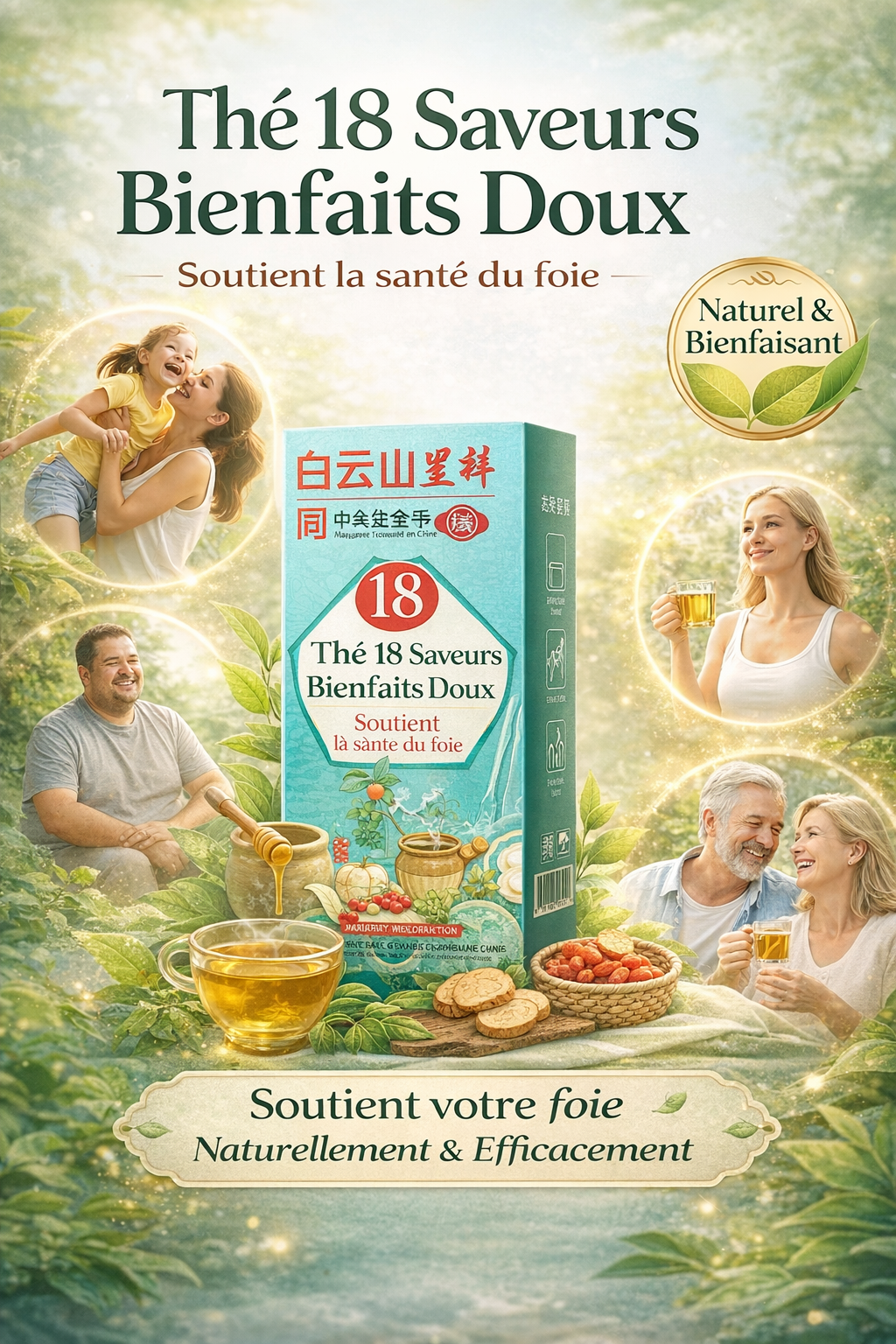 Thé Traditionnel Chinois pour le Foie – 18 Plantes Naturelles